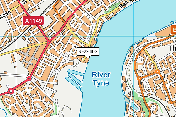 NE29 6LG map - OS VectorMap District (Ordnance Survey) NE29 6LG map - OS VectorMap District (Ordnance Survey)