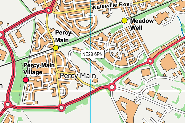 NE29 6PN map - OS VectorMap District (Ordnance Survey)