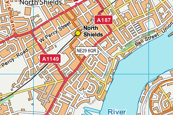 NE29 6QR map - OS VectorMap District (Ordnance Survey) NE29 6QR map - OS VectorMap District (Ordnance Survey)
