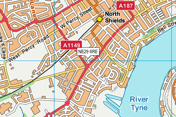 NE29 6RE map - OS VectorMap District (Ordnance Survey) NE29 6RE map - OS VectorMap District (Ordnance Survey)