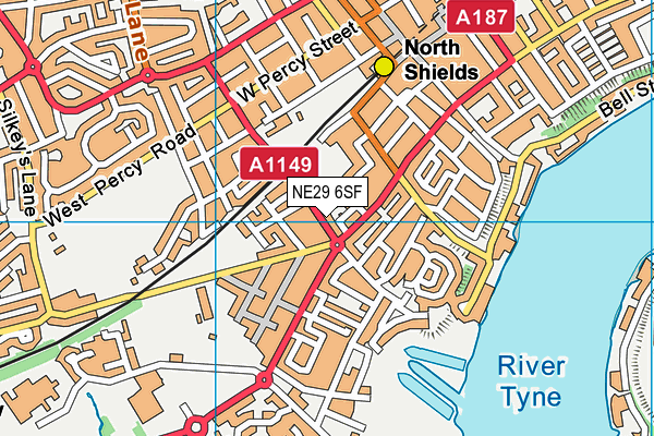 NE29 6SF map - OS VectorMap District (Ordnance Survey) NE29 6SF map - OS VectorMap District (Ordnance Survey)