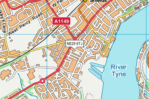 NE29 6TJ map - OS VectorMap District (Ordnance Survey) NE29 6TJ map - OS VectorMap District (Ordnance Survey)