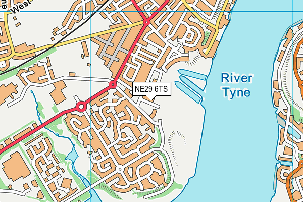 NE29 6TS map - OS VectorMap District (Ordnance Survey) NE29 6TS map - OS VectorMap District (Ordnance Survey)