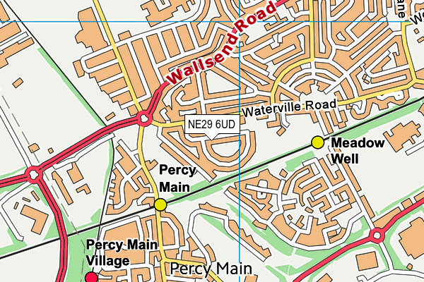 NE29 6UD map - OS VectorMap District (Ordnance Survey) NE29 6UD map - OS VectorMap District (Ordnance Survey)