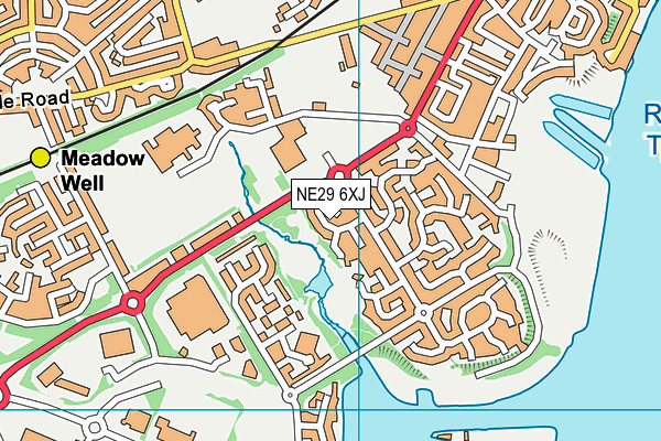 NE29 6XJ map - OS VectorMap District (Ordnance Survey) NE29 6XJ map - OS VectorMap District (Ordnance Survey)