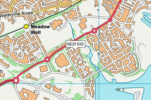 NE29 6XS map - OS VectorMap District (Ordnance Survey) NE29 6XS map - OS VectorMap District (Ordnance Survey)