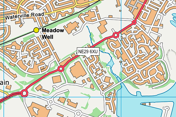 NE29 6XU map - OS VectorMap District (Ordnance Survey)