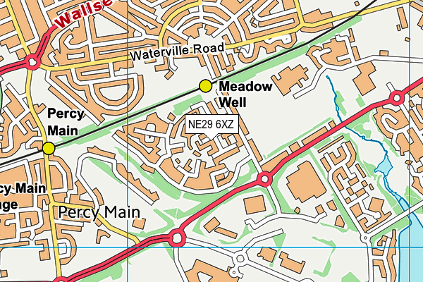 NE29 6XZ map - OS VectorMap District (Ordnance Survey) NE29 6XZ map - OS VectorMap District (Ordnance Survey)