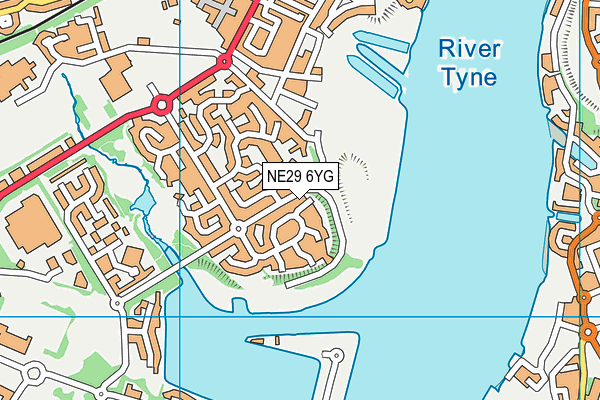 NE29 6YG map - OS VectorMap District (Ordnance Survey) NE29 6YG map - OS VectorMap District (Ordnance Survey)