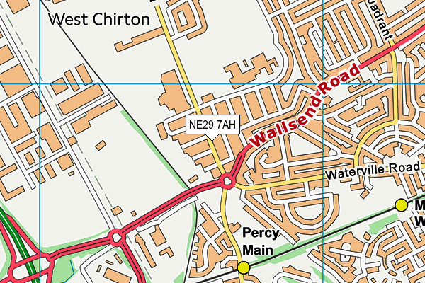 NE29 7AH map - OS VectorMap District (Ordnance Survey) NE29 7AH map - OS VectorMap District (Ordnance Survey)