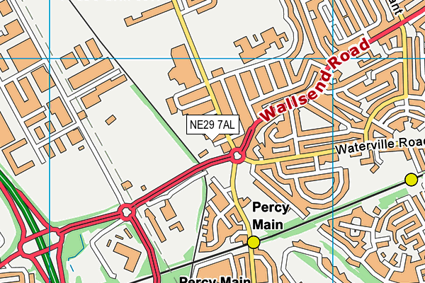 NE29 7AL map - OS VectorMap District (Ordnance Survey) NE29 7AL map - OS VectorMap District (Ordnance Survey)