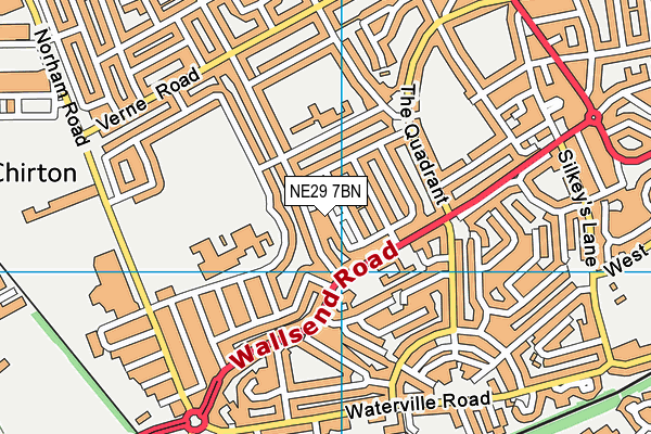 NE29 7BN map - OS VectorMap District (Ordnance Survey) NE29 7BN map - OS VectorMap District (Ordnance Survey)