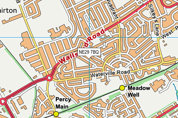 NE29 7BQ map - OS VectorMap District (Ordnance Survey) NE29 7BQ map - OS VectorMap District (Ordnance Survey)