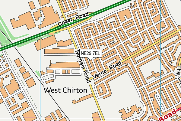 NE29 7EL map - OS VectorMap District (Ordnance Survey) NE29 7EL map - OS VectorMap District (Ordnance Survey)