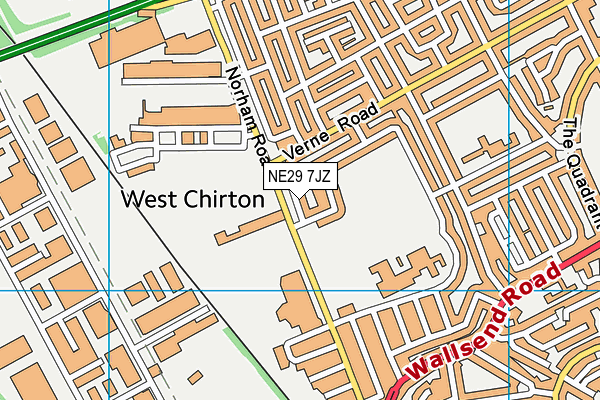 NE29 7JZ map - OS VectorMap District (Ordnance Survey)