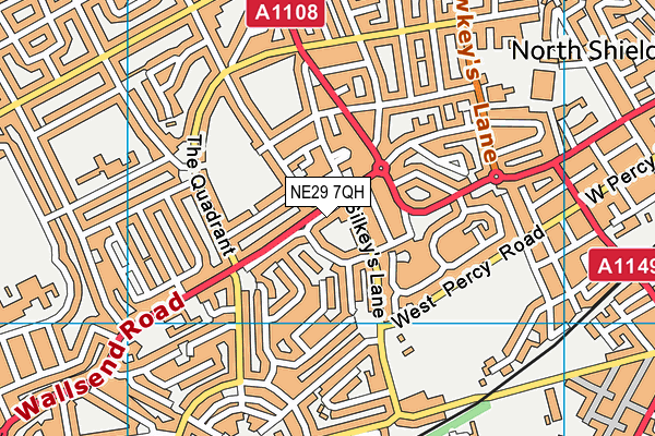 NE29 7QH map - OS VectorMap District (Ordnance Survey) NE29 7QH map - OS VectorMap District (Ordnance Survey)