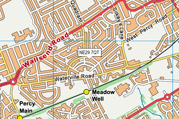 NE29 7QT map - OS VectorMap District (Ordnance Survey) NE29 7QT map - OS VectorMap District (Ordnance Survey)