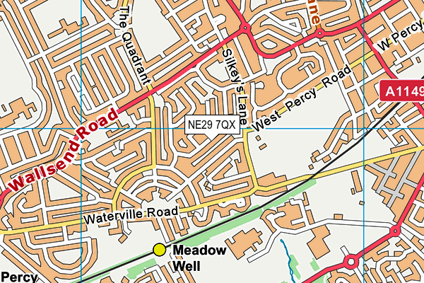 NE29 7QX map - OS VectorMap District (Ordnance Survey) NE29 7QX map - OS VectorMap District (Ordnance Survey)