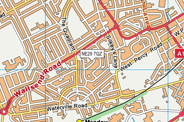 NE29 7QZ map - OS VectorMap District (Ordnance Survey) NE29 7QZ map - OS VectorMap District (Ordnance Survey)