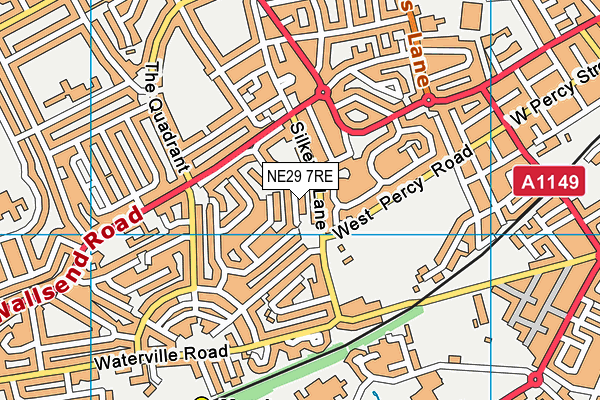 NE29 7RE map - OS VectorMap District (Ordnance Survey) NE29 7RE map - OS VectorMap District (Ordnance Survey)