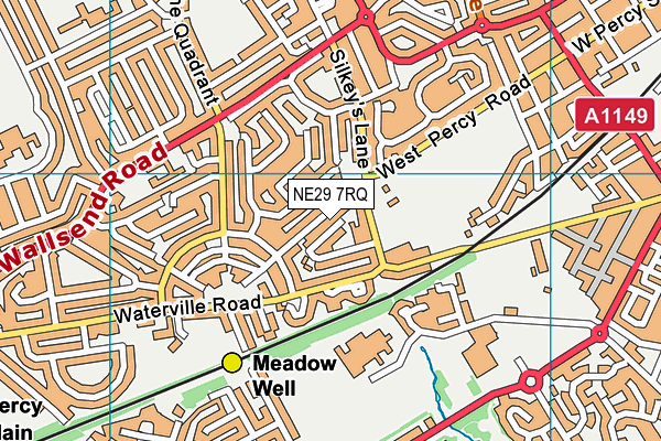 NE29 7RQ map - OS VectorMap District (Ordnance Survey) NE29 7RQ map - OS VectorMap District (Ordnance Survey)