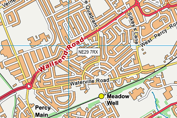 NE29 7RX map - OS VectorMap District (Ordnance Survey) NE29 7RX map - OS VectorMap District (Ordnance Survey)