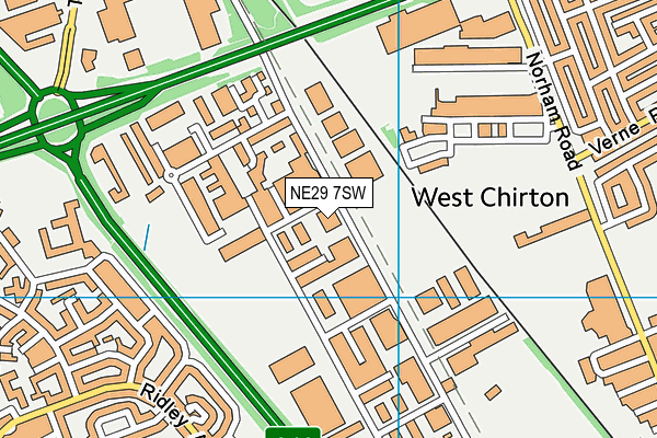NE29 7SW map - OS VectorMap District (Ordnance Survey) NE29 7SW map - OS VectorMap District (Ordnance Survey)