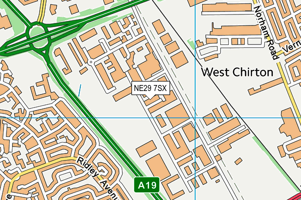 NE29 7SX map - OS VectorMap District (Ordnance Survey) NE29 7SX map - OS VectorMap District (Ordnance Survey)