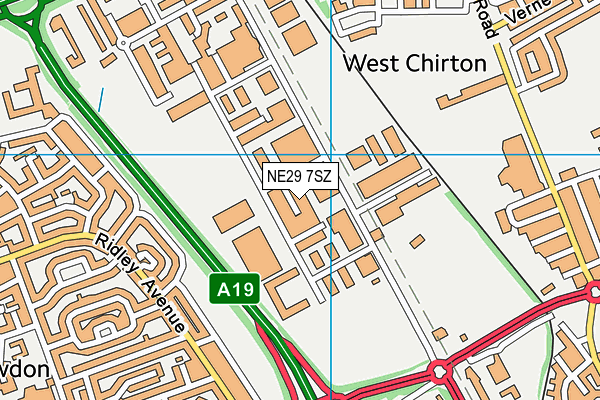 NE29 7SZ map - OS VectorMap District (Ordnance Survey) NE29 7SZ map - OS VectorMap District (Ordnance Survey)