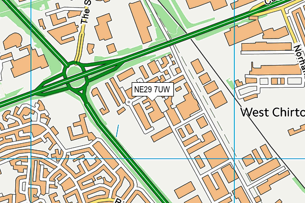 NE29 7UW map - OS VectorMap District (Ordnance Survey) NE29 7UW map - OS VectorMap District (Ordnance Survey)