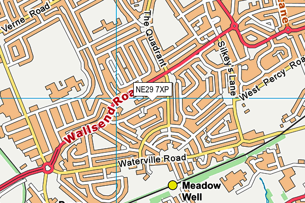 NE29 7XP map - OS VectorMap District (Ordnance Survey) NE29 7XP map - OS VectorMap District (Ordnance Survey)