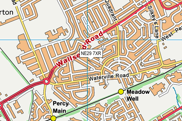 NE29 7XR map - OS VectorMap District (Ordnance Survey) NE29 7XR map - OS VectorMap District (Ordnance Survey)