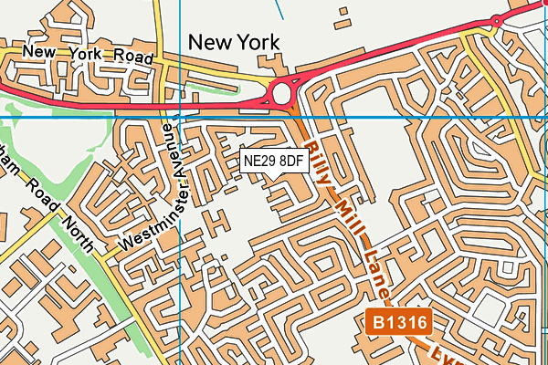 NE29 8DF map - OS VectorMap District (Ordnance Survey) NE29 8DF map - OS VectorMap District (Ordnance Survey)