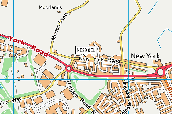 NE29 8EL map - OS VectorMap District (Ordnance Survey) NE29 8EL map - OS VectorMap District (Ordnance Survey)