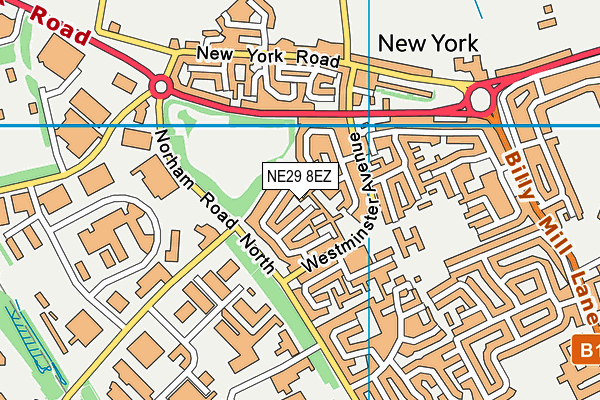 NE29 8EZ map - OS VectorMap District (Ordnance Survey) NE29 8EZ map - OS VectorMap District (Ordnance Survey)