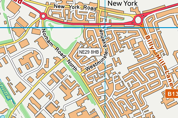 NE29 8HB map - OS VectorMap District (Ordnance Survey) NE29 8HB map - OS VectorMap District (Ordnance Survey)