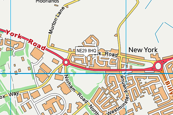 NE29 8HQ map - OS VectorMap District (Ordnance Survey)