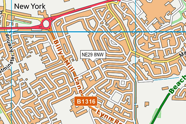 NE29 8NW map - OS VectorMap District (Ordnance Survey) NE29 8NW map - OS VectorMap District (Ordnance Survey)