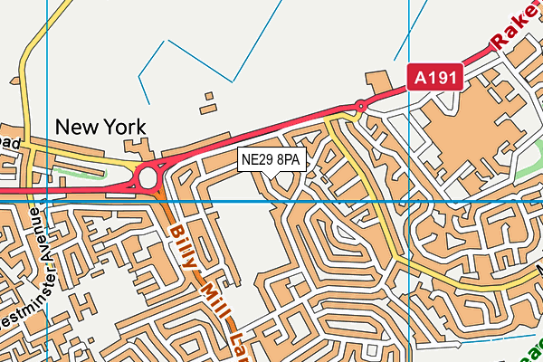 NE29 8PA map - OS VectorMap District (Ordnance Survey) NE29 8PA map - OS VectorMap District (Ordnance Survey)