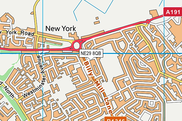 NE29 8QB map - OS VectorMap District (Ordnance Survey) NE29 8QB map - OS VectorMap District (Ordnance Survey)