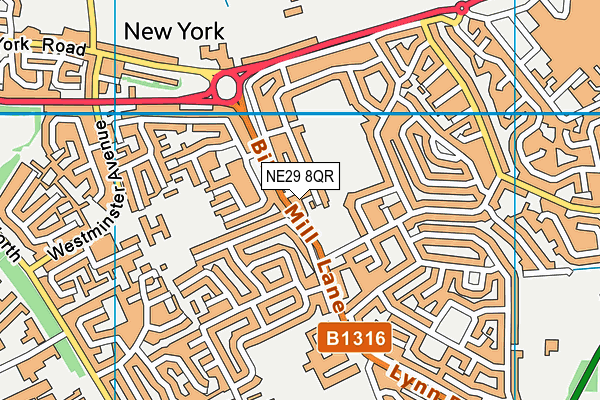 NE29 8QR map - OS VectorMap District (Ordnance Survey) NE29 8QR map - OS VectorMap District (Ordnance Survey)