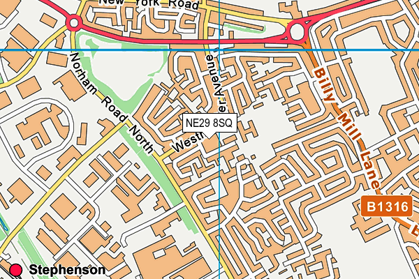 NE29 8SQ map - OS VectorMap District (Ordnance Survey) NE29 8SQ map - OS VectorMap District (Ordnance Survey)