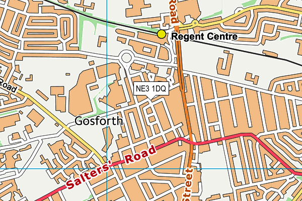 NE3 1DQ map - OS VectorMap District (Ordnance Survey) NE3 1DQ map - OS VectorMap District (Ordnance Survey)