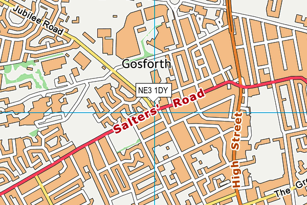 NE3 1DY map - OS VectorMap District (Ordnance Survey) NE3 1DY map - OS VectorMap District (Ordnance Survey)