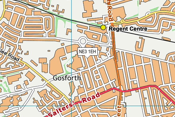 NE3 1EH map - OS VectorMap District (Ordnance Survey) NE3 1EH map - OS VectorMap District (Ordnance Survey)
