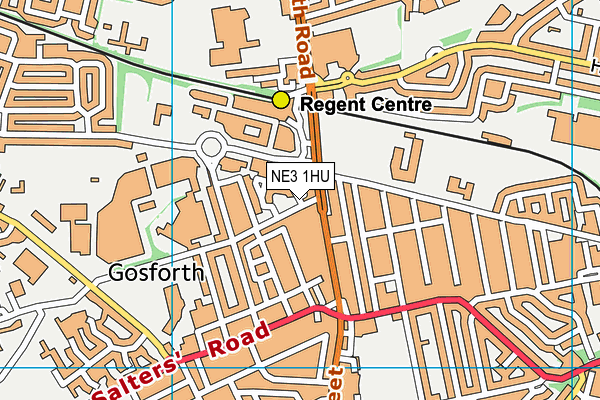 NE3 1HU map - OS VectorMap District (Ordnance Survey) NE3 1HU map - OS VectorMap District (Ordnance Survey)
