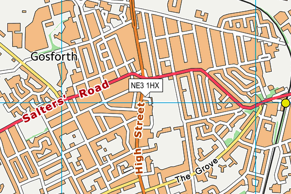 NE3 1HX map - OS VectorMap District (Ordnance Survey) NE3 1HX map - OS VectorMap District (Ordnance Survey)