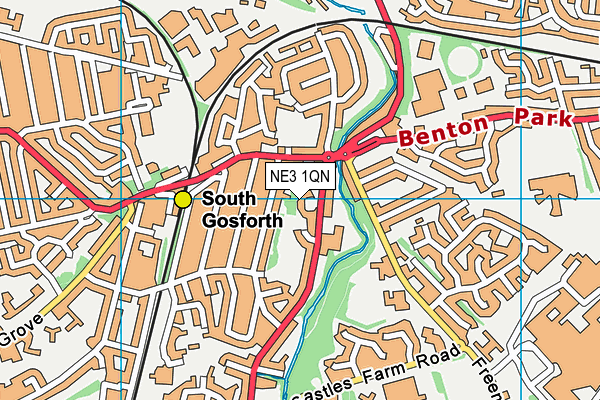NE3 1QN map - OS VectorMap District (Ordnance Survey) NE3 1QN map - OS VectorMap District (Ordnance Survey)