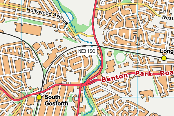 NE3 1SQ map - OS VectorMap District (Ordnance Survey) NE3 1SQ map - OS VectorMap District (Ordnance Survey)