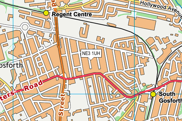 NE3 1UH map - OS VectorMap District (Ordnance Survey) NE3 1UH map - OS VectorMap District (Ordnance Survey)